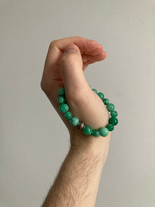 Bracelet agate verte